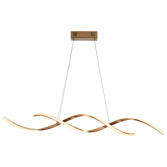 Simple Modern Led Lamp Electroplating Living Room Dining Bedroom Book Strip Chandelier Pendant