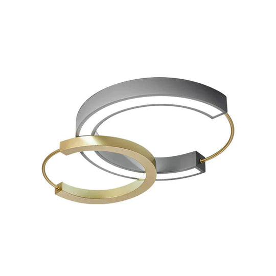 Modern Style Ring Flush Light Metal Living Room LED Flush Ceiling Light Fixture in Gold - Clearhalo - 'Ceiling Lights' - 'Close To Ceiling Lights' - 'Close to ceiling' - 'Flush mount' - Lighting' - 2217540
