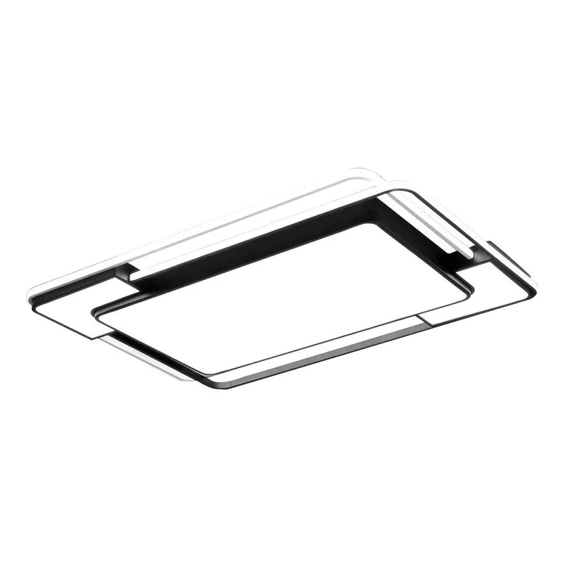 Modern Splicing LED Flush Mount Acrylic Living Room Flushmount Ceiling Light in Black - Clearhalo - 'Ceiling Lights' - 'Close To Ceiling Lights' - 'Close to ceiling' - 'Flush mount' - Lighting' - 2217871