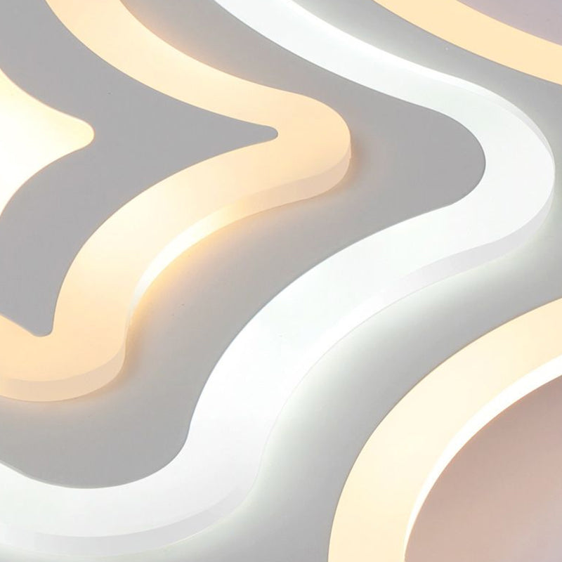 Contemporary Ultra - Thin Starfish Acrylic Led Flush Mount Light White Flushmount Ceiling Fixture
