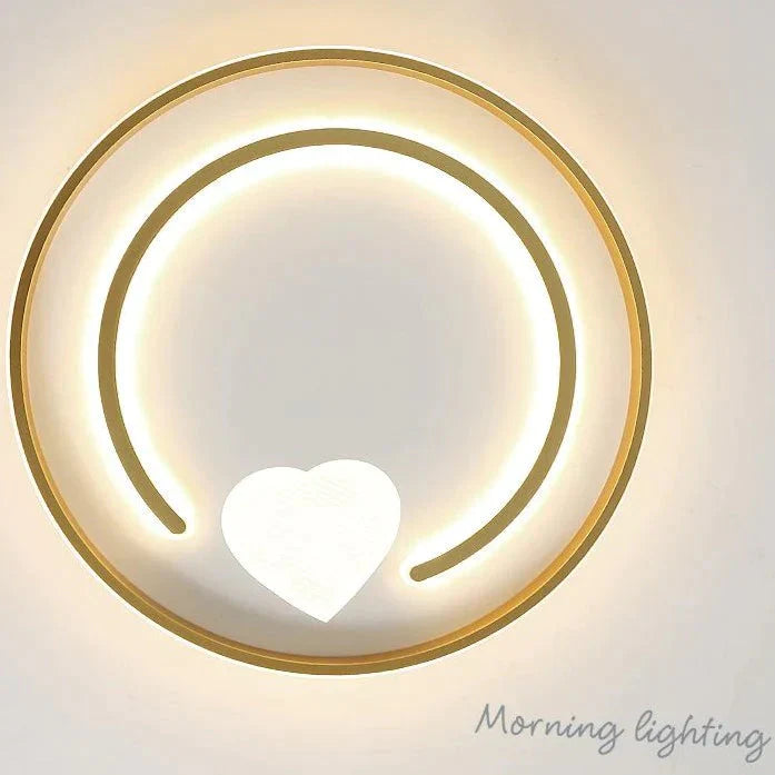 Minimalist Heart - Shaped Light In The Bedroom Led Ceiling Lamp