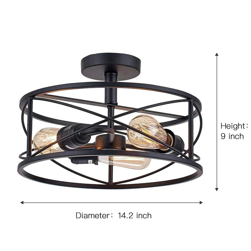 Vintage Industrial Wind Suction Top Lamp American Farmhouse Restaurant Bedroom Balcony Lamps Ceiling