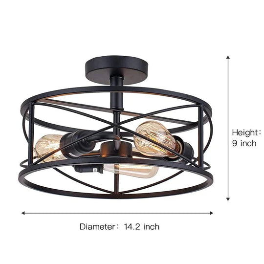 Vintage Industrial Wind Suction Top Lamp American Farmhouse Restaurant Bedroom Balcony Lamps Ceiling