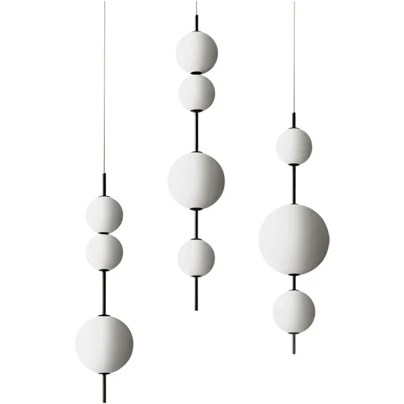 Nordic Simple Modern Restaurant Lamps Personalized Creative Glass Led Large And Small Ball