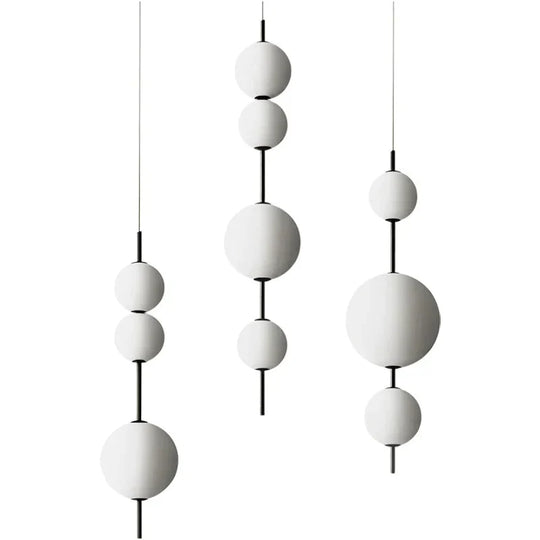 Nordic Simple Modern Restaurant Lamps Personalized Creative Glass Led Large And Small Ball