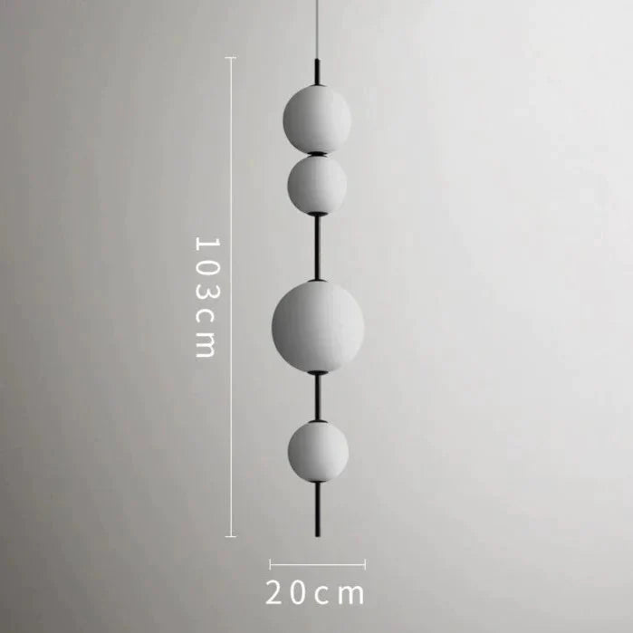 Nordic Simple Modern Restaurant Lamps Personalized Creative Glass Led Large And Small Ball