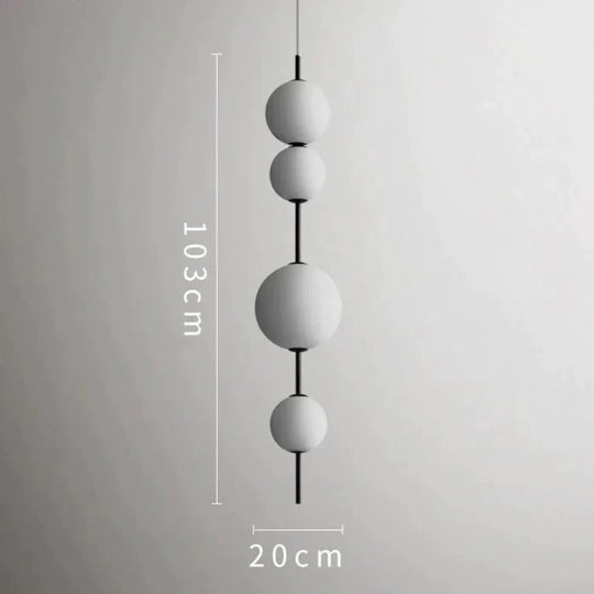 Nordic Simple Modern Restaurant Lamps Personalized Creative Glass Led Large And Small Ball