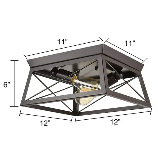 American Retro Industrial Wind Corridor Restaurant Ceiling Lamp A / No Light Source