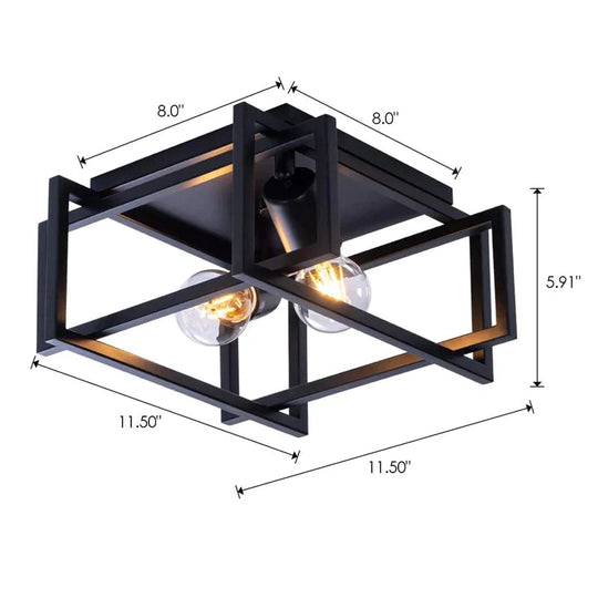 American Retro Industrial Wind Corridor Restaurant Ceiling Lamp B / No Light Source