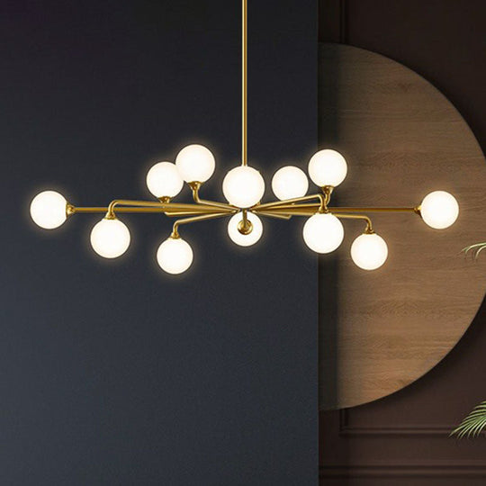 Postmodern Sputnik Style Glass Ball Hanging Chandelier For Living Room Ceiling Pendant Lighting