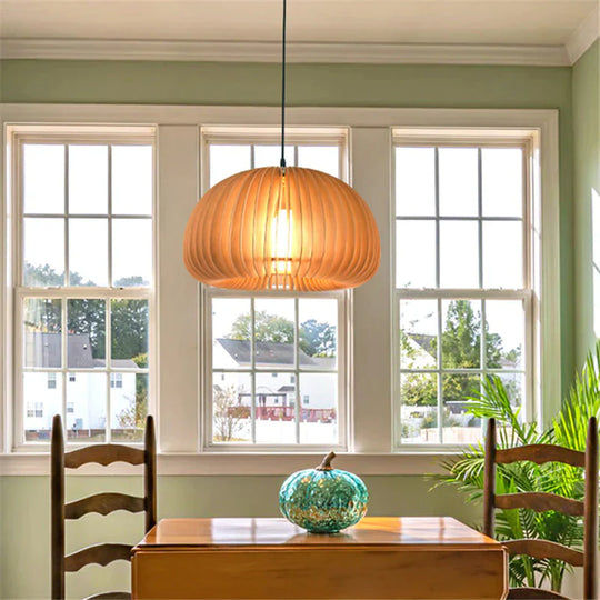 Nordic Solid Wood Dining Room Chandelier Creative Living Bedroom Lamp Pendant