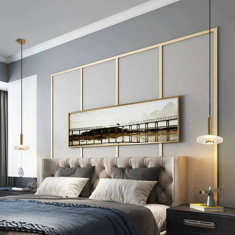 Post Modern Single Head Chandelier American Style Three Dining Room Acrylic Led Bedside Lamp Pendant
