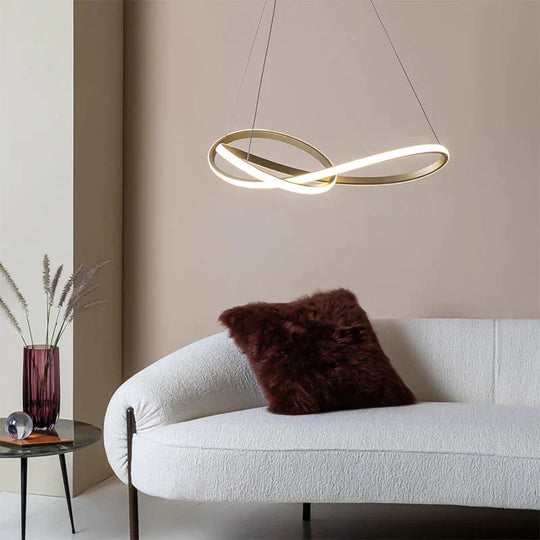 Light Luxury Simple Golden Circle Chandelier Led Nordic Modern Special - Shaped Pendant