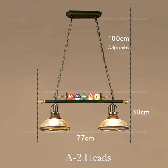 American Retro Chandelier Decoration Creative Personality Nostalgic Lamps A - 2 Heads Pendant