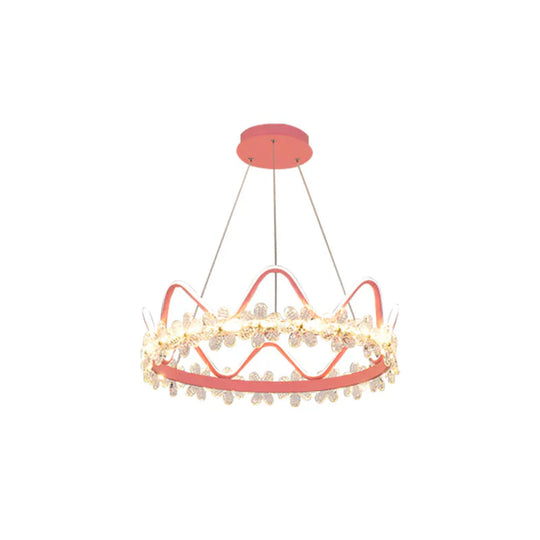 Bedroom Lamp Nordic Modern Simple Light Luxury Creative Personality Crown Crystal Chandelier Pendant