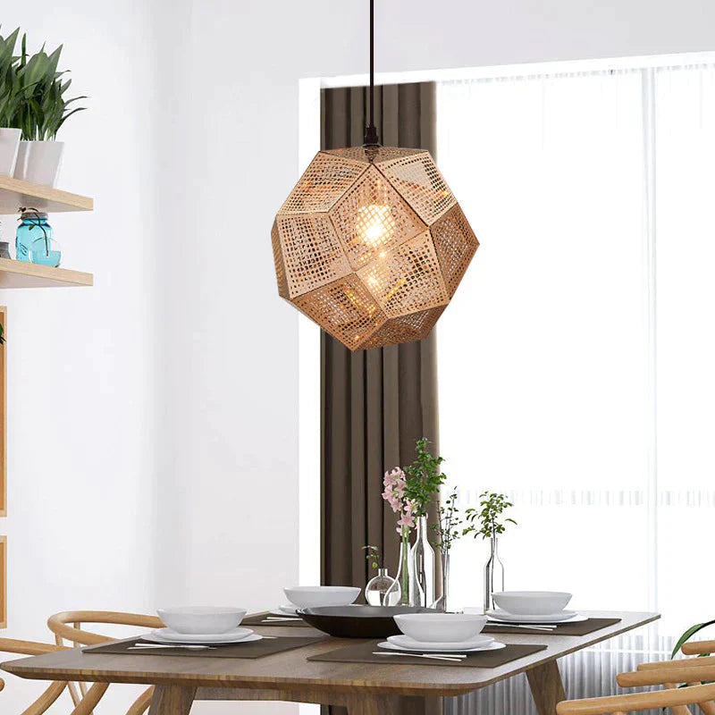 Simple Light And Shadow Faceted Ball Chandelier Creative Metal Restaurant Coffee Shop Bar Club