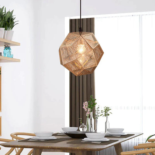 Simple Light And Shadow Faceted Ball Chandelier Creative Metal Restaurant Coffee Shop Bar Club
