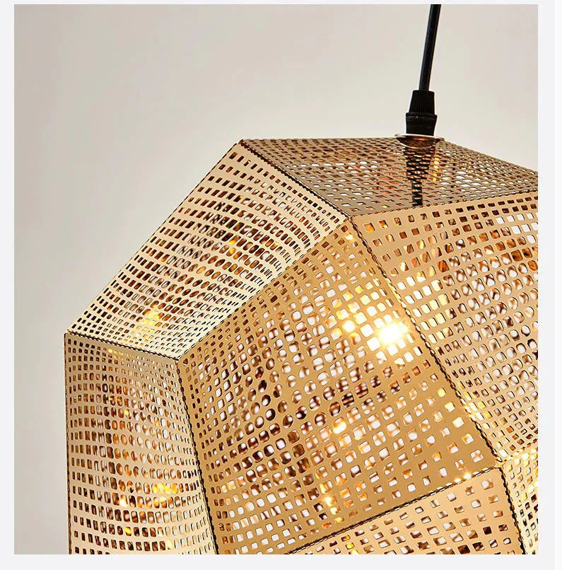 Simple Light And Shadow Faceted Ball Chandelier Creative Metal Restaurant Coffee Shop Bar Club