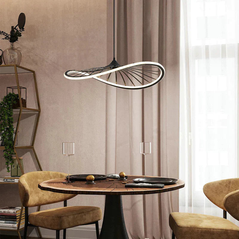 Simple Ring Shaped Chandelier Led Modern Fan Pendant