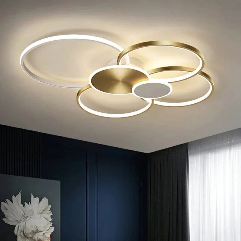 Metal Circular Flush Ceiling Light Modern LED Flush Mounted Lamp for Living Room - Clearhalo - 'Ceiling Lights' - 'Close To Ceiling Lights' - 'Close to ceiling' - 'Flush mount' - Lighting' - 2327914
