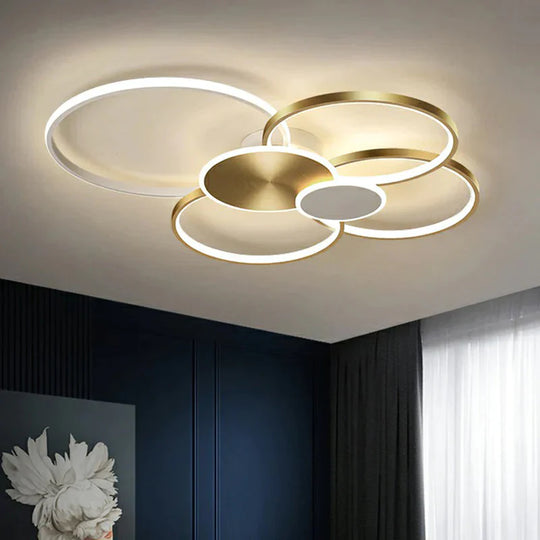Metal Circular Flush Ceiling Light Modern LED Flush Mounted Lamp for Living Room - Clearhalo - 'Ceiling Lights' - 'Close To Ceiling Lights' - 'Close to ceiling' - 'Flush mount' - Lighting' - 2327914