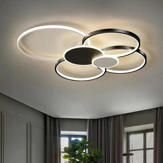 Metal Circular Flush Ceiling Light Modern LED Flush Mounted Lamp for Living Room - Clearhalo - 'Ceiling Lights' - 'Close To Ceiling Lights' - 'Close to ceiling' - 'Flush mount' - Lighting' - 2327920