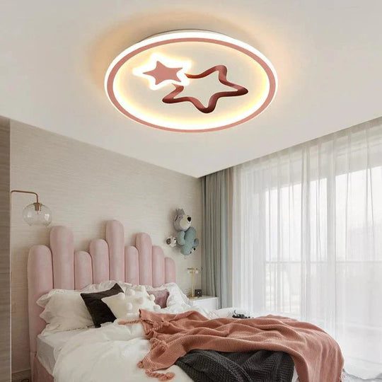 Creative Blue Star Children’s Room Ceiling Lamp