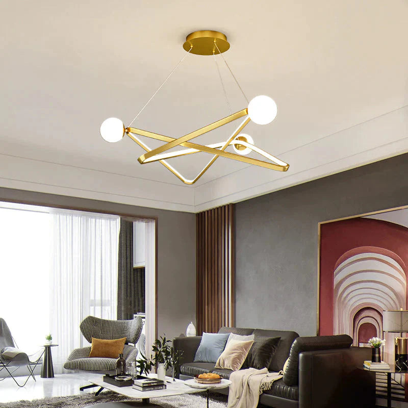 Dining Room Chandelier Creative Personality Art Nordic Led Living Lighting Post - Modern Designer