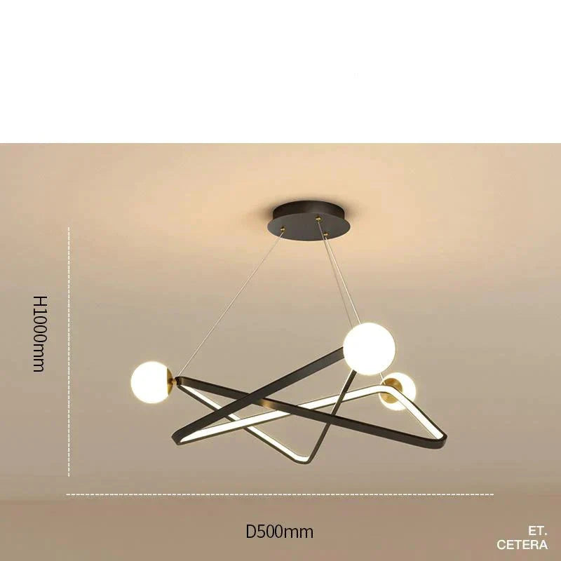 Dining Room Chandelier Creative Personality Art Nordic Led Living Lighting Post - Modern Designer