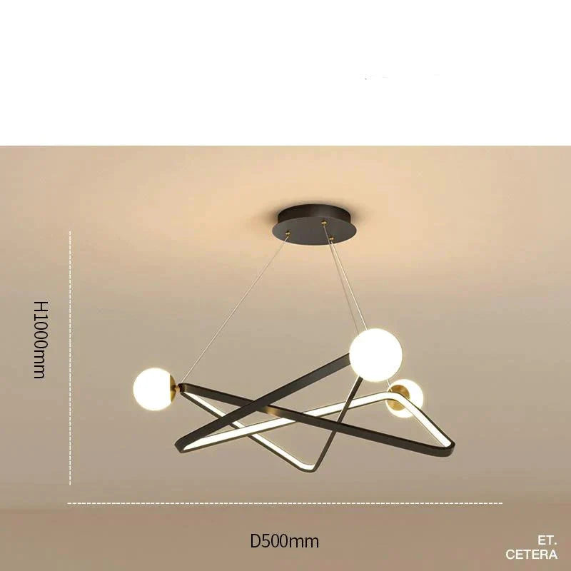 Dining Room Chandelier Creative Personality Art Nordic Led Living Lighting Post - Modern Designer