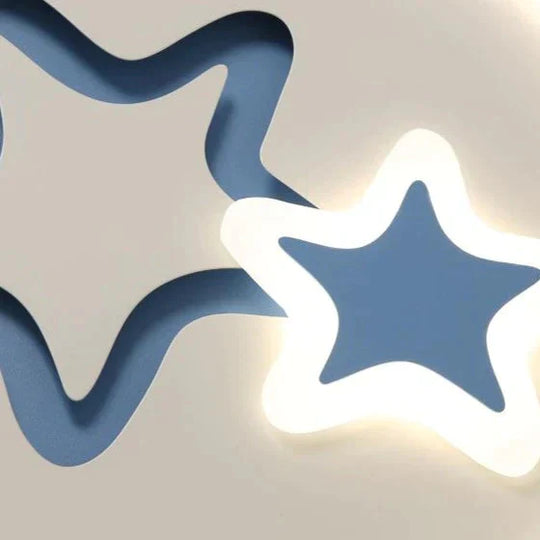 Creative Blue Star Children’s Room Ceiling Lamp