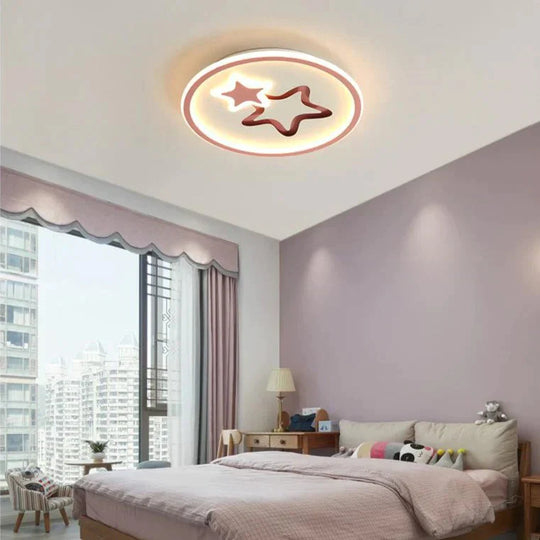 Creative Blue Star Children’s Room Ceiling Lamp