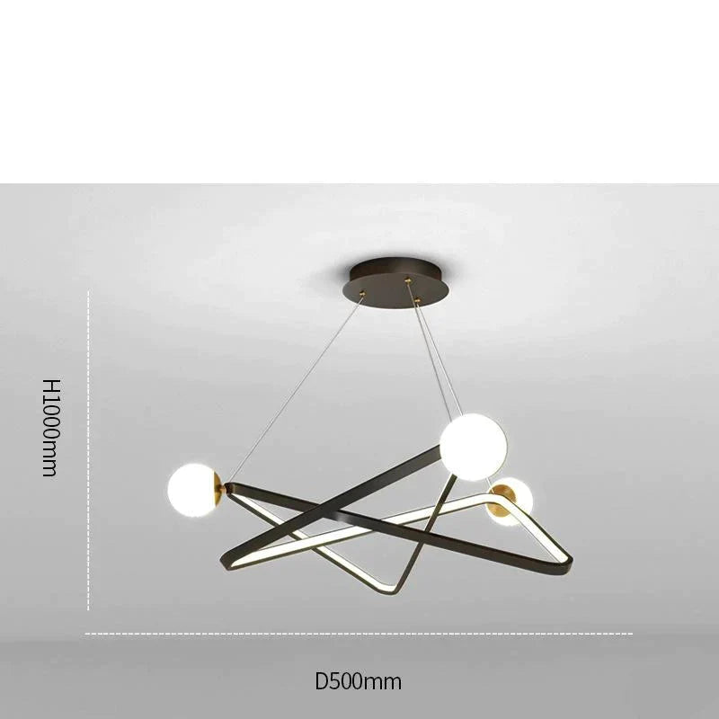 Dining Room Chandelier Creative Personality Art Nordic Led Living Lighting Post - Modern Designer