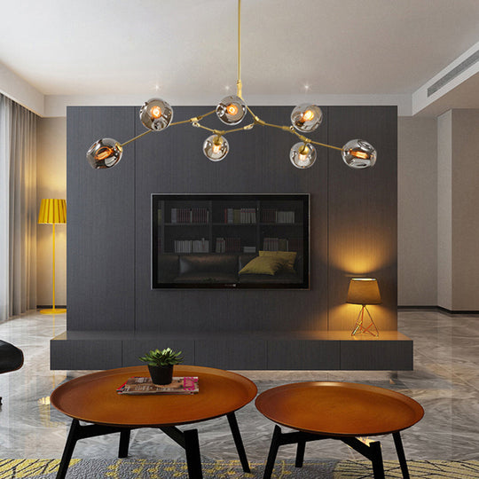 Elegant Glass Molecular Pendant Chandelier For Living Room Decor Lighting