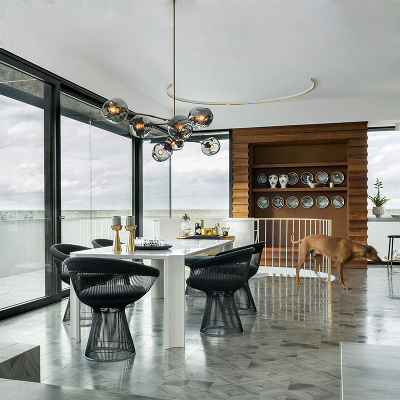 Elegant Glass Molecular Pendant Chandelier For Living Room Decor Lighting