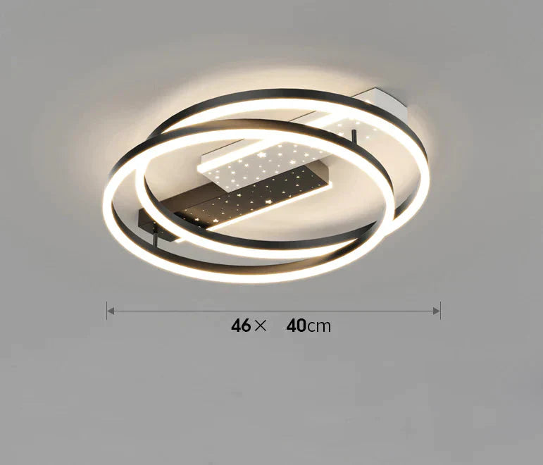 Simple Atmosphere Luxury All Over The Sky Star Led Ceiling Lamp In Living Room Round / Tri - Color
