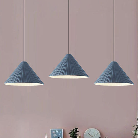 Furud - Nordic Style Fold Cone Pendant Light 1 Head Resin Hanging For