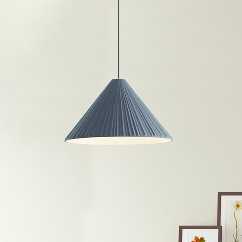 Furud - Nordic Style Fold Cone Pendant Light 1 Head Resin Hanging For