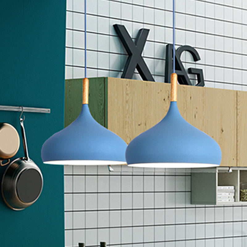 Scarlett - Nordic 9.5/12.5/14W Teardrop Pendant Lighting In Style Metal 1 Light Black/White/Gold