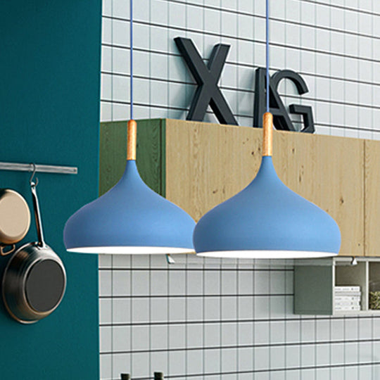 Scarlett - Nordic 9.5/12.5/14W Teardrop Pendant Lighting In Style Metal 1 Light Black/White/Gold