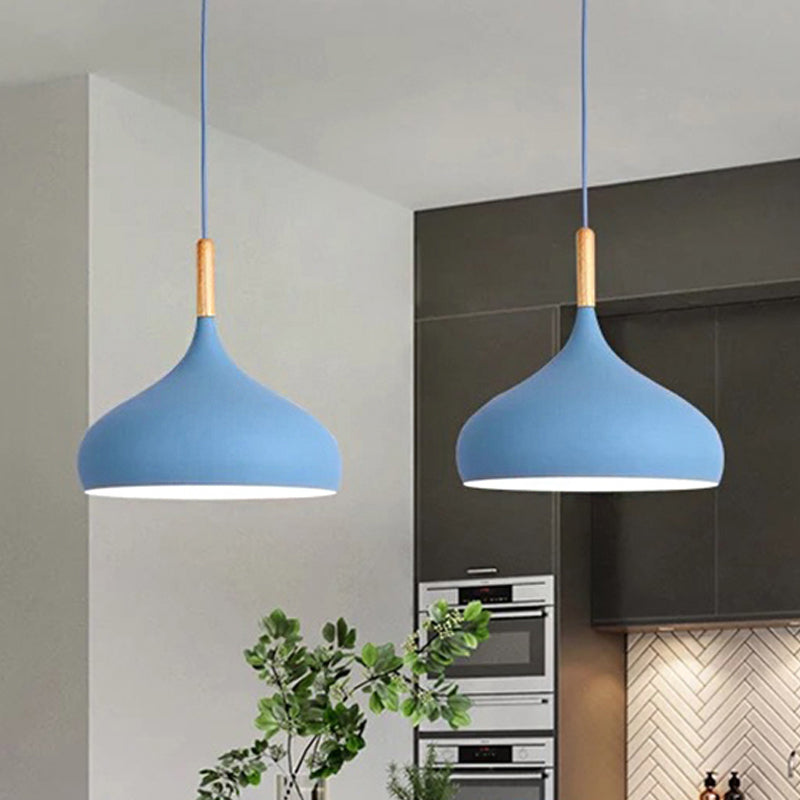 Scarlett - Nordic 9.5/12.5/14W Teardrop Pendant Lighting In Style Metal 1 Light Black/White/Gold