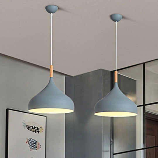 Scarlett - Nordic 9.5/12.5/14W Teardrop Pendant Lighting In Style Metal 1 Light Black/White/Gold