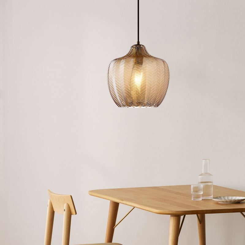 Grumium - Nordic Style Wavy Glass Pendant Ceiling Light Dining Room Dã©Cor