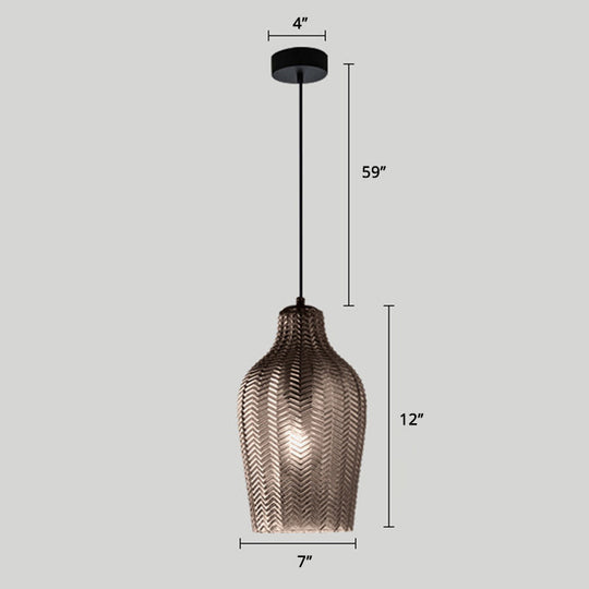 Grumium - Nordic Style Wavy Glass Pendant Ceiling Light Dining Room Dã©Cor