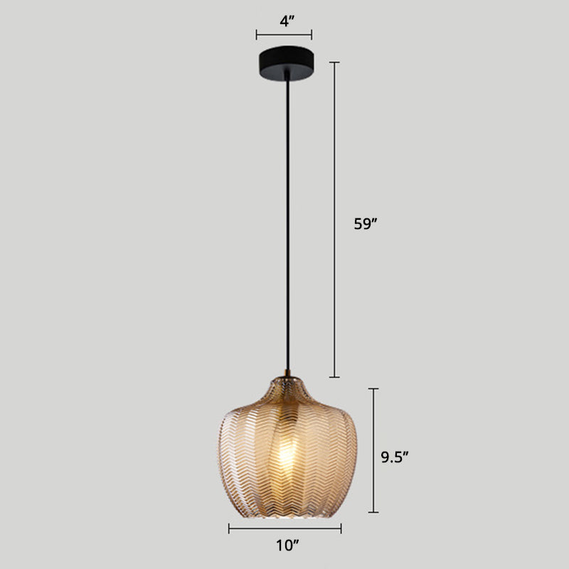 Grumium - Nordic Style Wavy Glass Pendant Ceiling Light Dining Room Dã©Cor