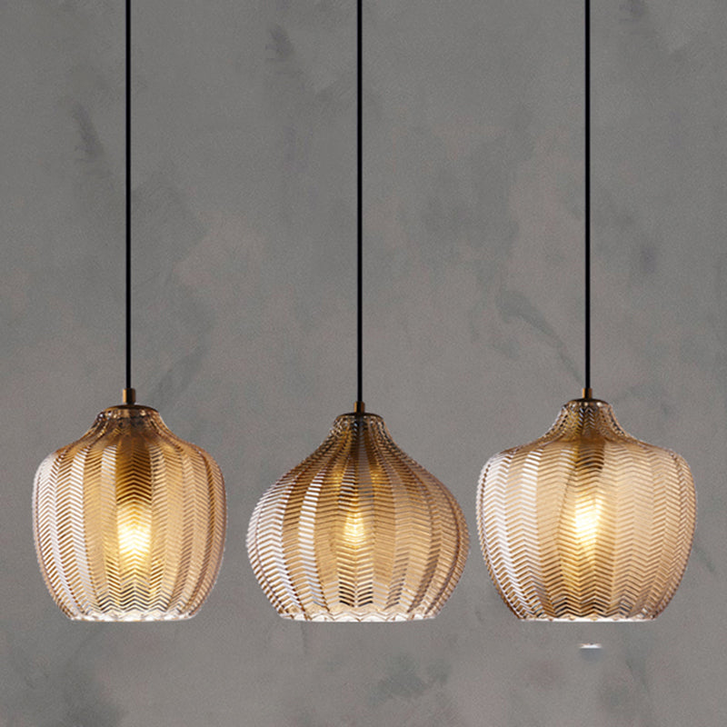 Grumium - Nordic Style Wavy Glass Pendant Ceiling Light Dining Room Dã©Cor