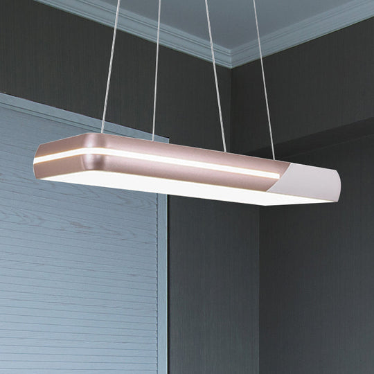 Delilah - Rose Gold Ring Suspension Light Modern Led Metal Hanging Fixture For Dining Room