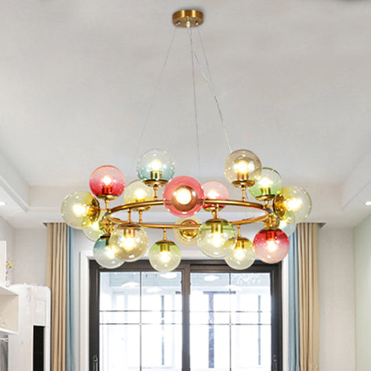 Sparkling Symphony: Multi - Colored Chandelier Illuminates Your Child’s Dreams Pendant Lighting