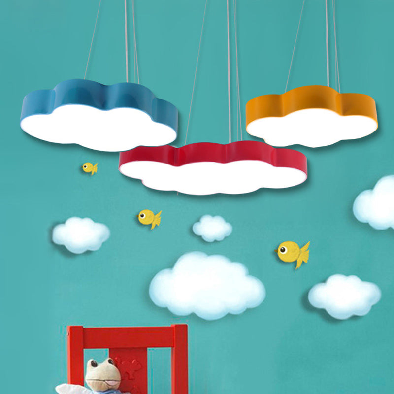 Monique - Cloud Pendant Ceiling Light Modern Metal Led Kindergarten Lighting Red / White