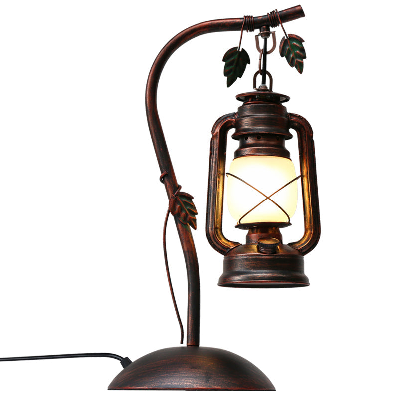 Allison - Nautical Copper Finish Gooseneck Table Lamp Metal 1 - Light Bedroom Plug - In Night Light